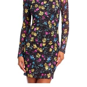 Aqua Puckered Lace Dress, XL